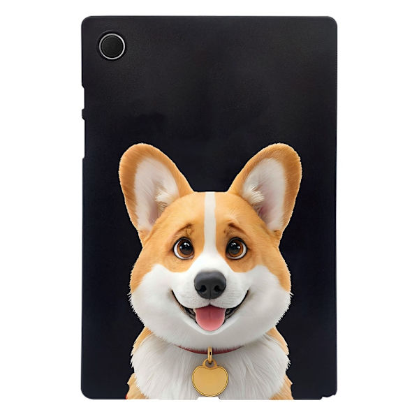 Samsung Galaxy Tab A8 10.5 (2021) Case Pattern Printing Slim Flexible Tablet Protective Cover - Corgi Brown