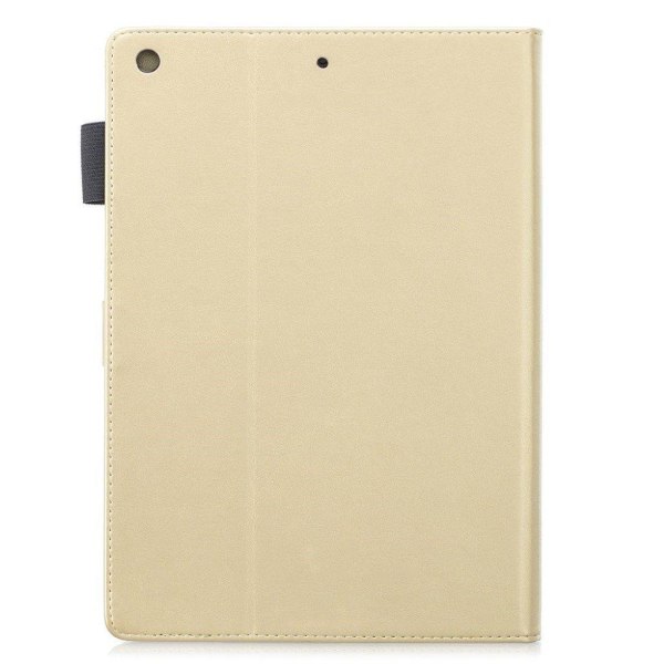iPad 10.2 (2019) imprint flower brilliant leather flip case - Go Gold