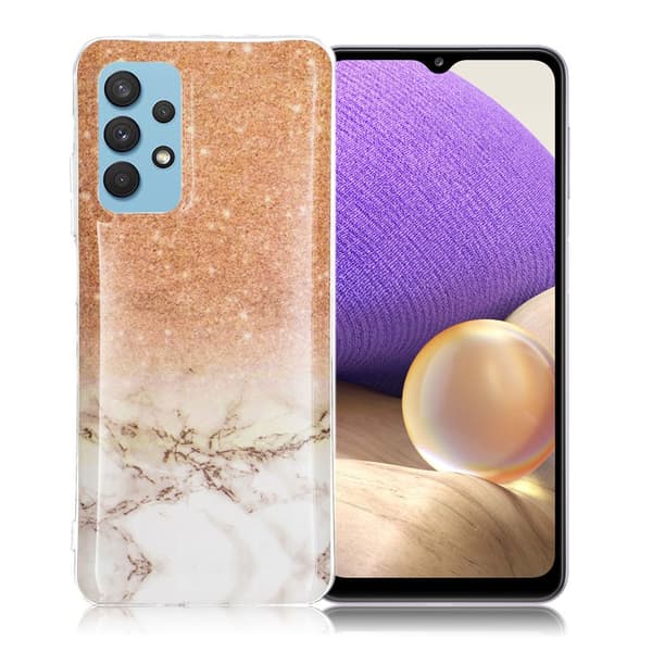 Marble Samsung Galaxy A32 5G Etui - Blomme / Hvid Marmor Multicolor