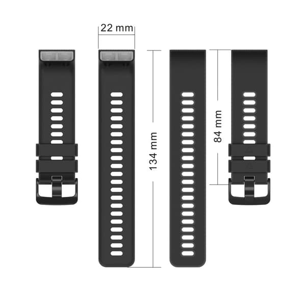 Silikonerem Garmin Forerunner 35 / 30 Justerbar urrem med sort spænde - Grøn Green