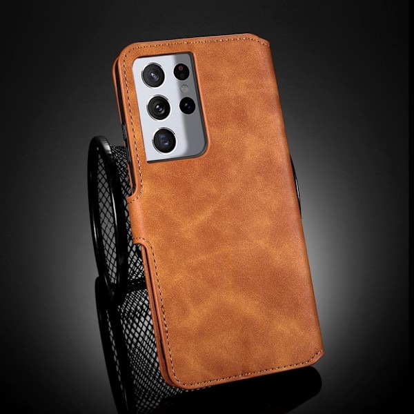 DG.MING Samsung Galaxy S21 Ultra Retrofodral - Brun Brun