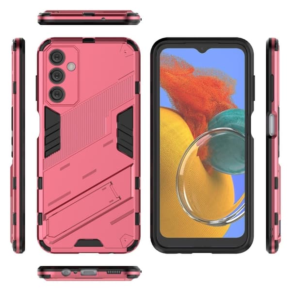 Shockproof Hybrid Deksel med A Modern Touch til Samsung Galaxy M14 - Rose Pink