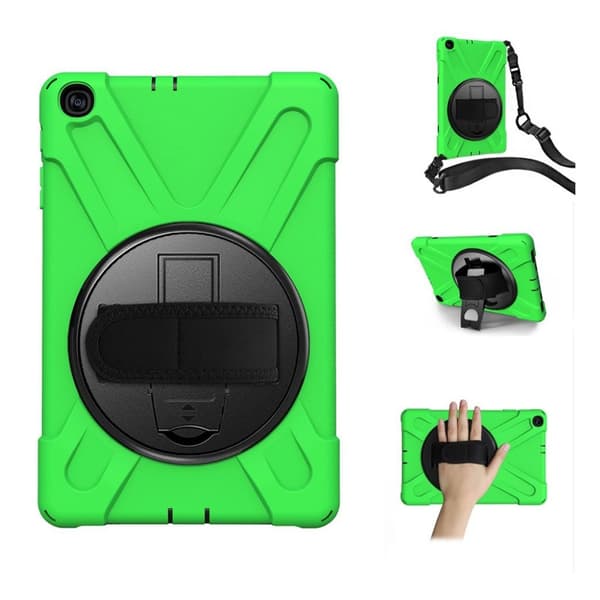 Samsung Galaxy Tab A 10.1 (2019) 360 asteen silikonikotelo - Vihreä Green