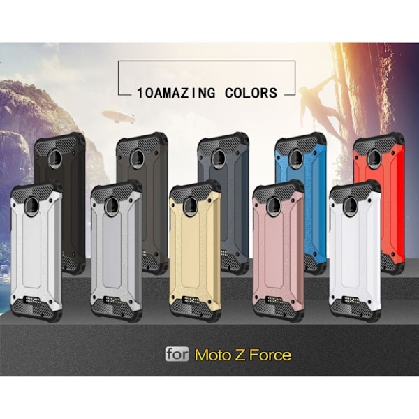 Motorola Moto Z Force hybridskal - Svart Svart