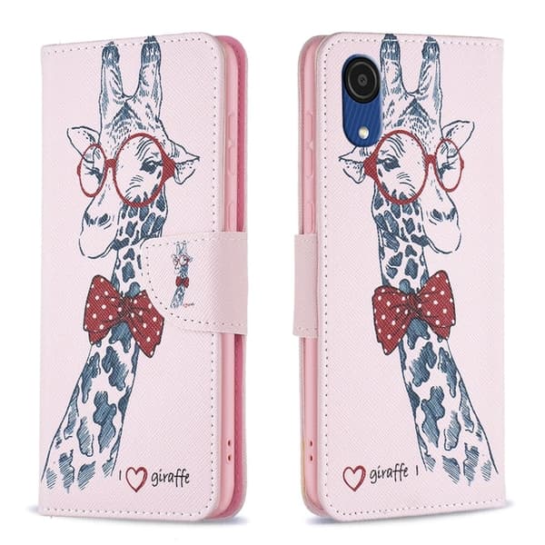 Wonderland Samsung Galaxy A03 Core flip etui - Giraf Pink