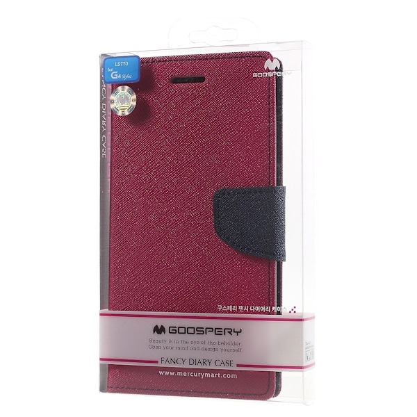 MERCURY Goospery LG G4 Stylus Fodral - Varm Rosa Rosa