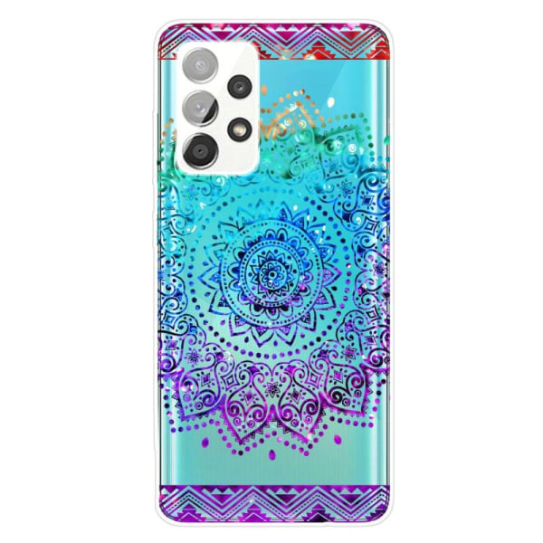 Deco Samsung Galaxy A73 Suojakotelo - Värikäs Mandala Pattern Multicolor