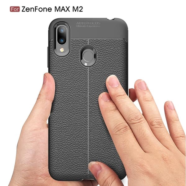 Asus ZenFone Max (M2) litsi suojakotelo - Musta Black