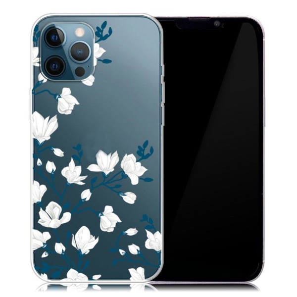 Deco iPhone 13 Pro Suojakotelo - White Flowers White