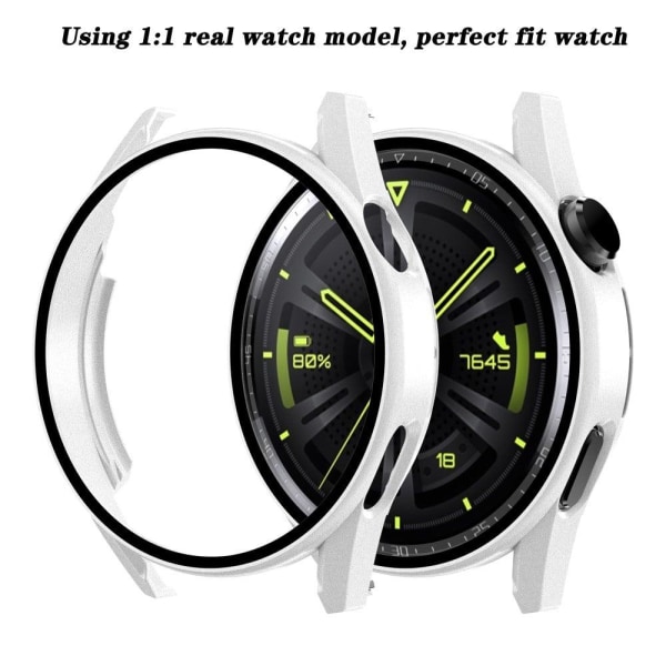 Huawei Watch GT 3 (46mm) galvanointikehys karkaistulla lasilla - Valkoinen White