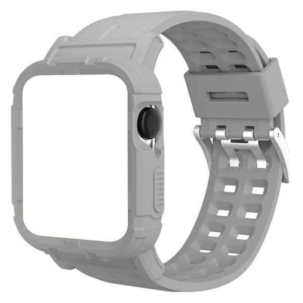 Apple Watch 40mm simple silicone watch strap - Grey Silvergrå