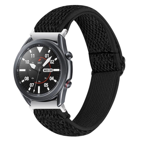 Samsung Galaxy Watch 3 (45mm) / (46mm) elastiskt klockarmband med justerbart spänne - Svart Svart