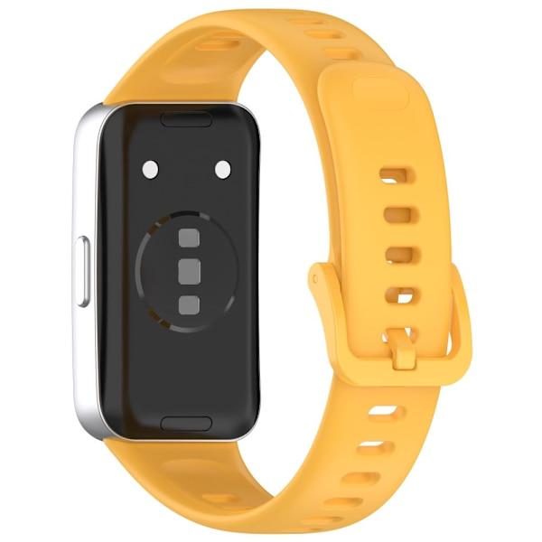 Huawei band 8 / 8 NFC / 9 / 9 NFC Glossy Silicone Watchstrap Replacement Watchband - Gul Yellow