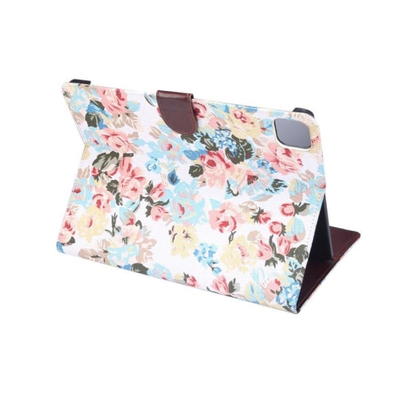iPad Air (2020) flower cloth leather flip case - White White