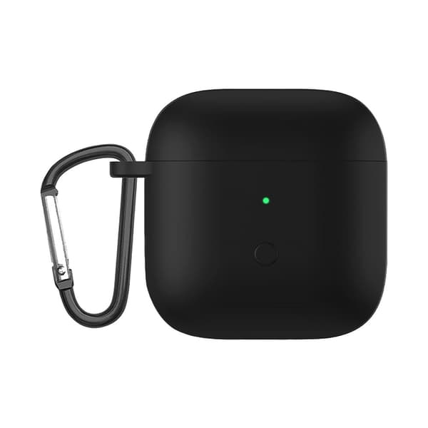 Xiaomi Redmi Buds 3 silikone-etui til øretelefoner med karabinhage - Sort Black