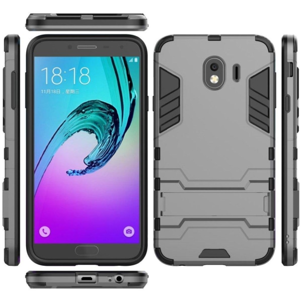 Samsung Galaxy J4 (2018) hieno guard combo suojakotelo - Harmaa Silver grey