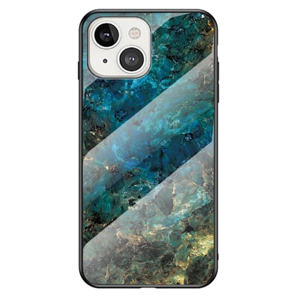 Fantasy iPhone 14 cover - Smaragd Marmor Green