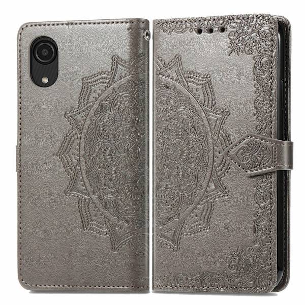 Mandala Samsung Galaxy A03 Core Läppäkotelo - Harmaa Silver grey