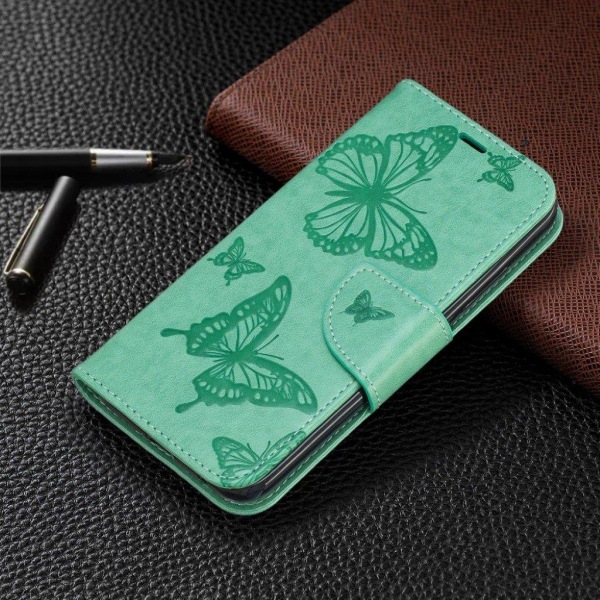 Butterfly läder Nokia 2.2 fodral - Grön Grön