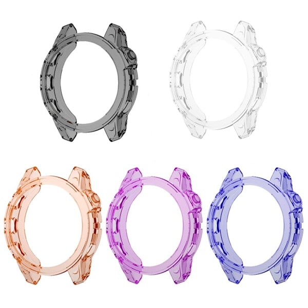 Garmin Fenix 7S gennemsigtigt cover - Gennemsigtig Sort Black