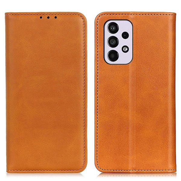 Äkta läder Samsung Galaxy A33 5G fodral - Brun Brun