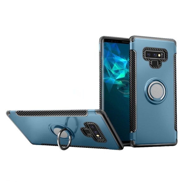 Samsung Galaxy Note 9 mobilskal silikon metall plast fingerring Blå