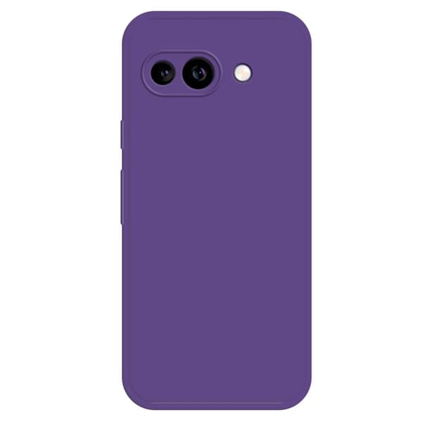 Google Pixel 9a fleksibelt etui med rett kantbeskyttelse Telefondeksel - Mørkelilla Purple