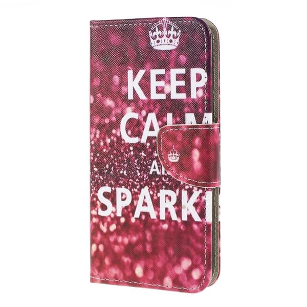 Wonderland Samsung Galaxy A10 flip etui - Keep Calm and Sparkle Multicolor