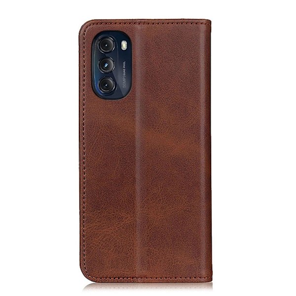 Äkta läder Motorola Moto G (2022) fodral - Brun Brun