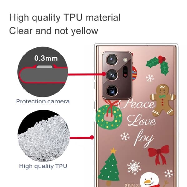 Joulu Samsung Galaxy Note 20 Ultra tapauksessa - Peace Ja Rakkaus Multicolor