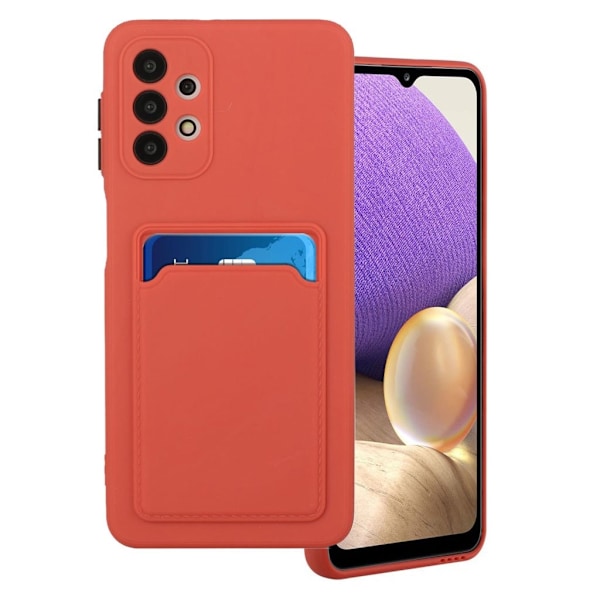 Samsung Galaxy A32 5G skal med korthållare - Röd Röd