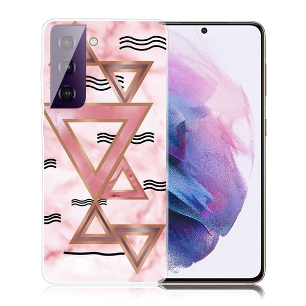 Marble Samsung Galaxy S21 FE Etui - Rose Colored Trekanter Pink