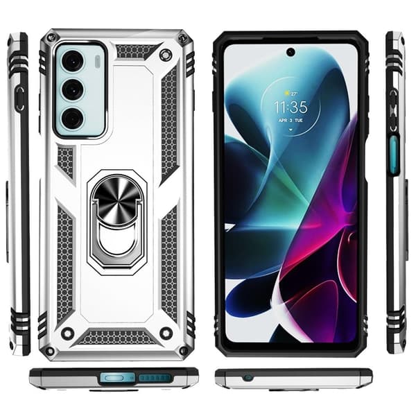 Bofink Combat Motorola Moto G200 5G skal - Silver/Grå Silvergrå