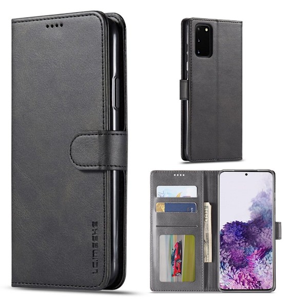 LC.Imeeke läder Samsung Galaxy S20 fodral - Svart Svart