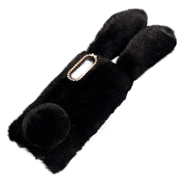 Fluffy Rabbit Samsung Galaxy A50 skal - Svart Svart
