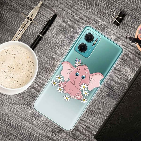 Deco Xiaomi Redmi Note 11E kotelot - Vaaleanpunainen Norsu Pink
