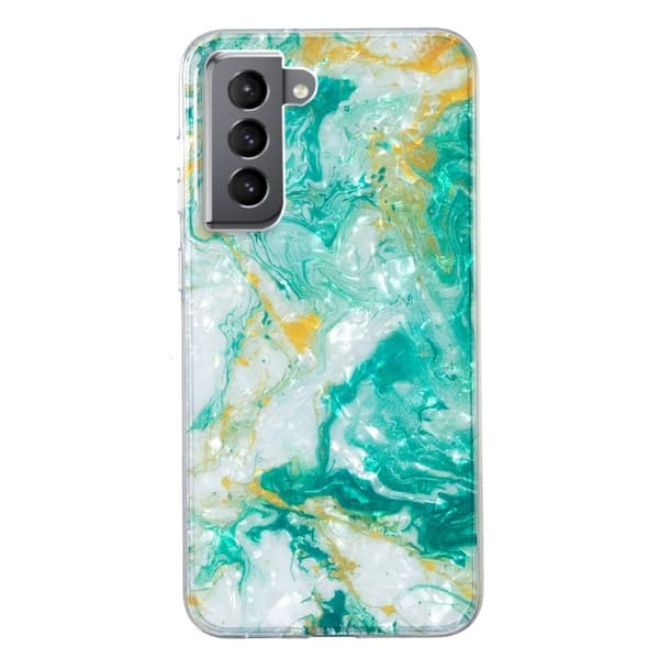 Marmormotiv Samsung Galaxy S21 Plus 5G skal - Grön Marmor Grön