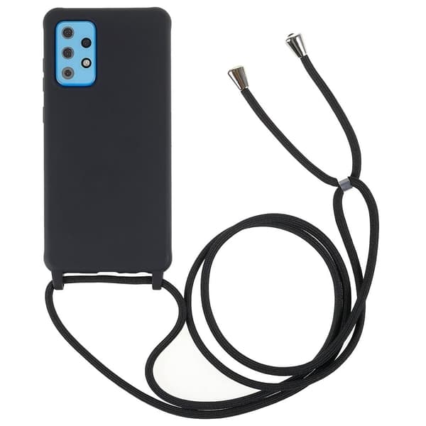 Tyndt flexibelt Samsung Galaxy A23 etui med mat finish og justerbar strop - Sort Black