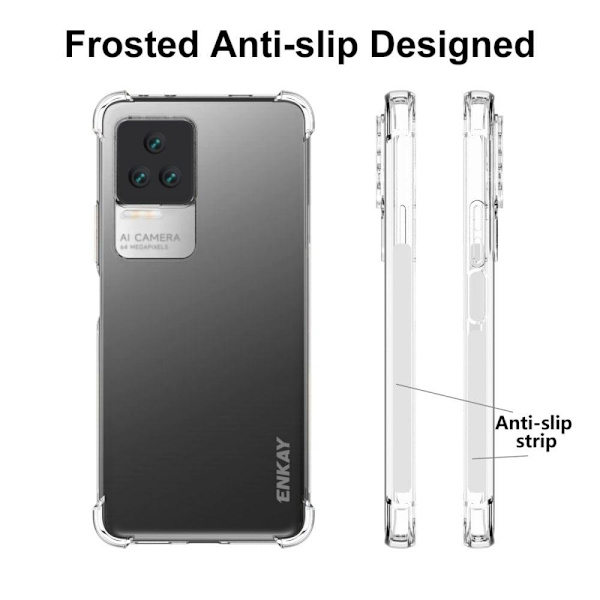 ENKAY genomskinligt droppsäkert fodral för Xiaomi Redmi K50 / K50 Pro Transparent