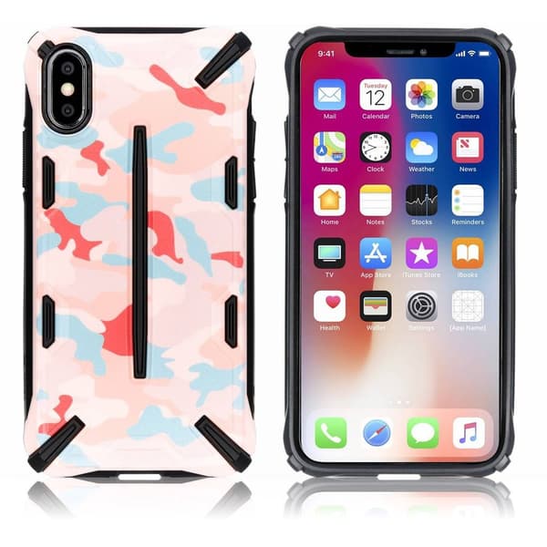 Ringke DUAL X for iPhone X / XS - Camo Pink Pink