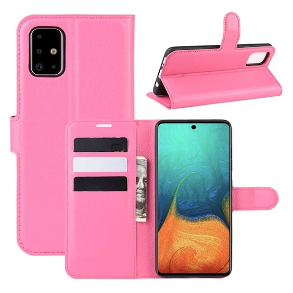 Classic Samsung Galaxy A71 flip etui - Rose Pink