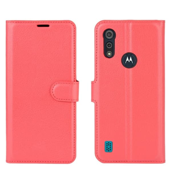 Classic Motorola Moto E6s (2020) flip etui - Rød Red