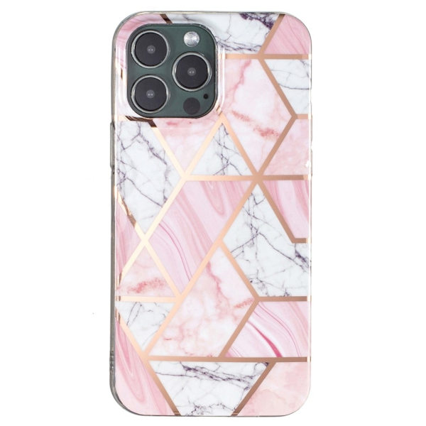 Marmormotiv iPhone 15 Pro Max skal - Rosa / Vit Marmor Rosa