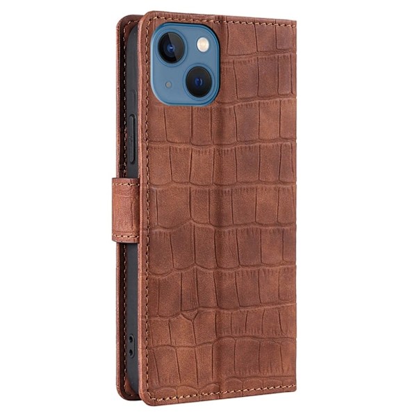 Croco iPhone 14 Plus skal - Brun Brun