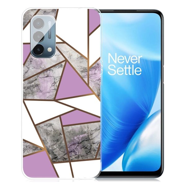 Marble OnePlus Nord N200 5G Suojakotelo - Violetti / Valkoinen / Harmaa Marble Multicolor