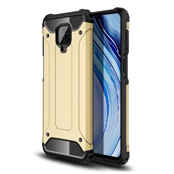 Armour Guard Cover - Xiaomi Redmi Note 9 Pro Max - Guld Gold