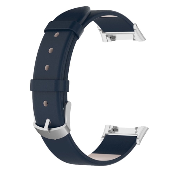 Oppo Watch Free klockarmband i läder - Mörkblå Blå