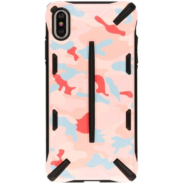 Ringke DUAL X för iPhone XS Max - Kamouflage Rosa Rosa