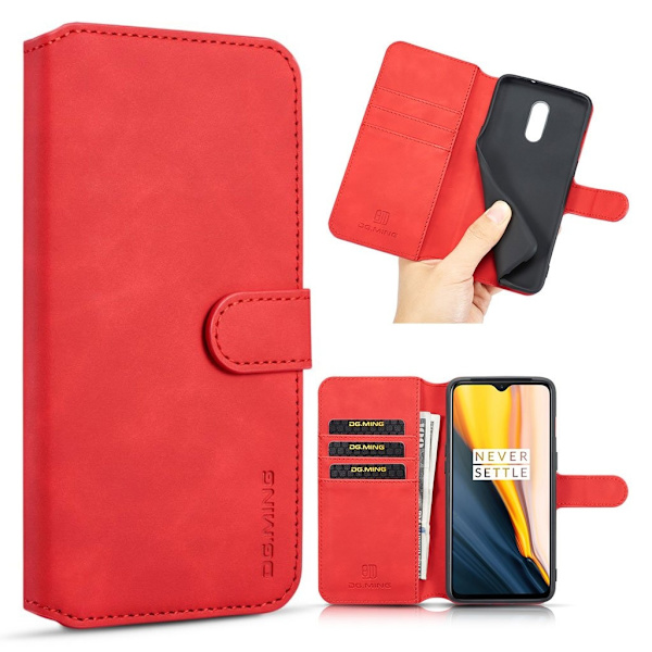 DG.MING OnePlus 7 Retro kotelot - Punainen Red