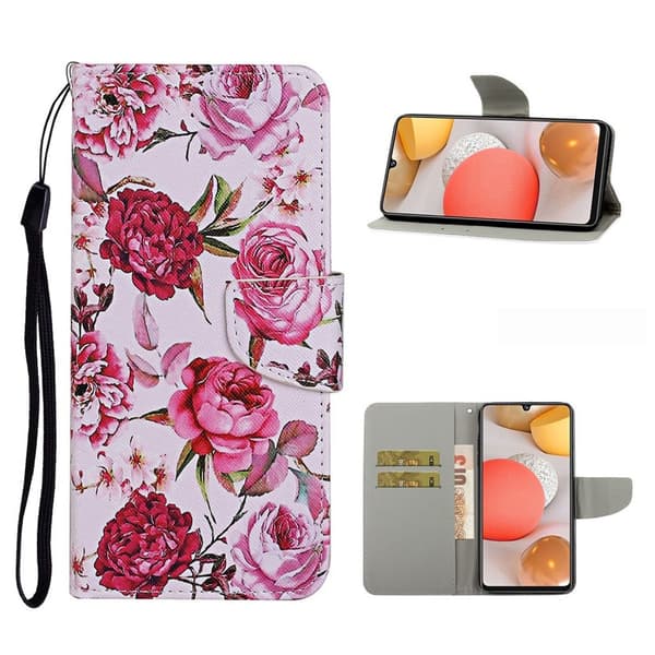 wonderland Samsung Galaxy A42 5G flip etui - blomst Red